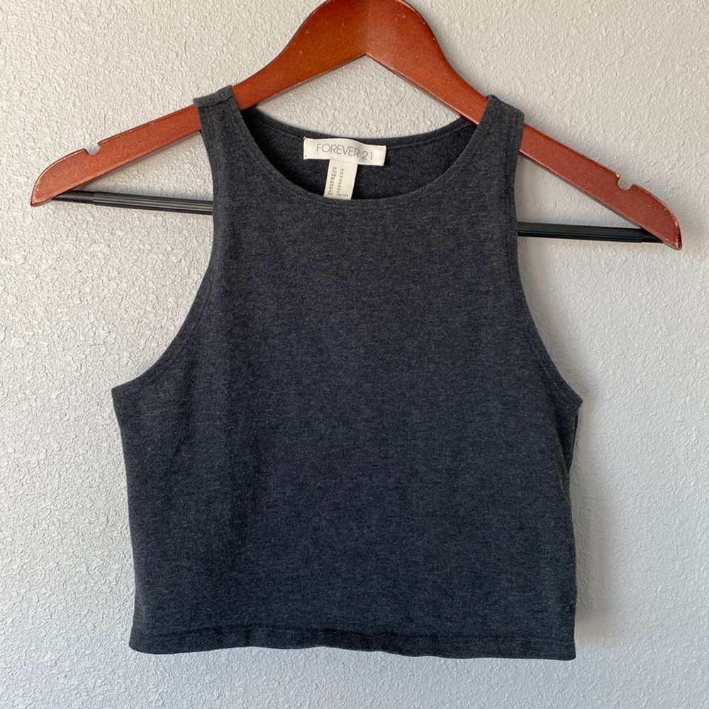Forever 21 charcoal gray stretchy tank